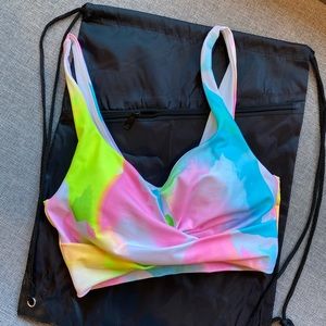 Carbon38 Watercolor Twist Front Cami; x-small